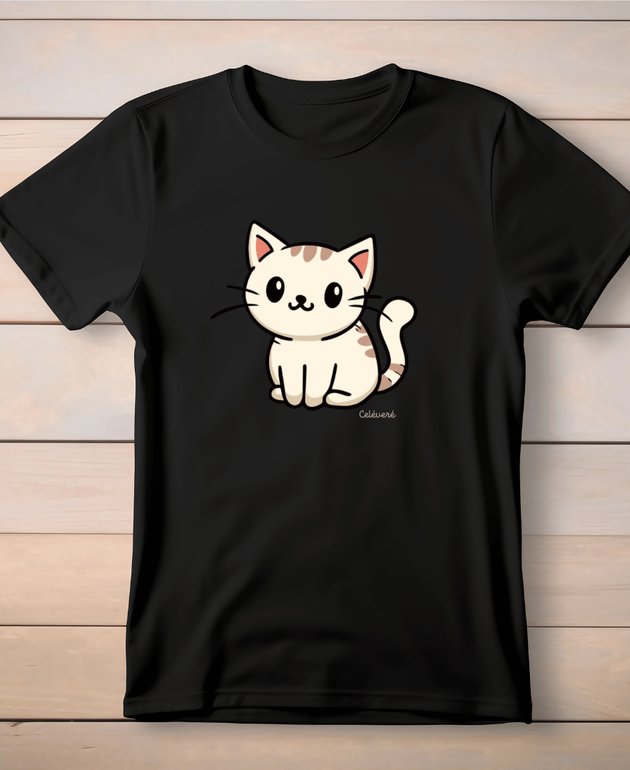 Celéveré Cute Cat Premium Cotton T-Shirt