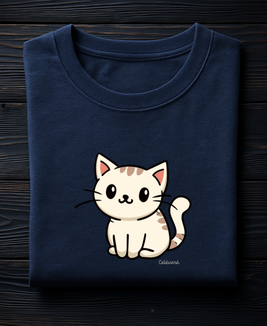 Celéveré Cute Cat Premium Cotton T-Shirt