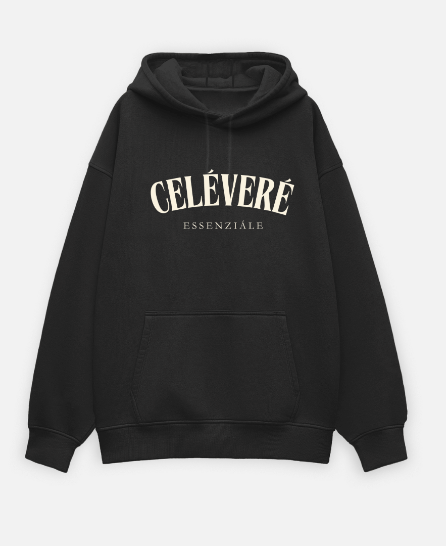 CELÉVERÉ ESSENZIÁLE — PREMIUM UNISEX OVERSIZED HOODIE