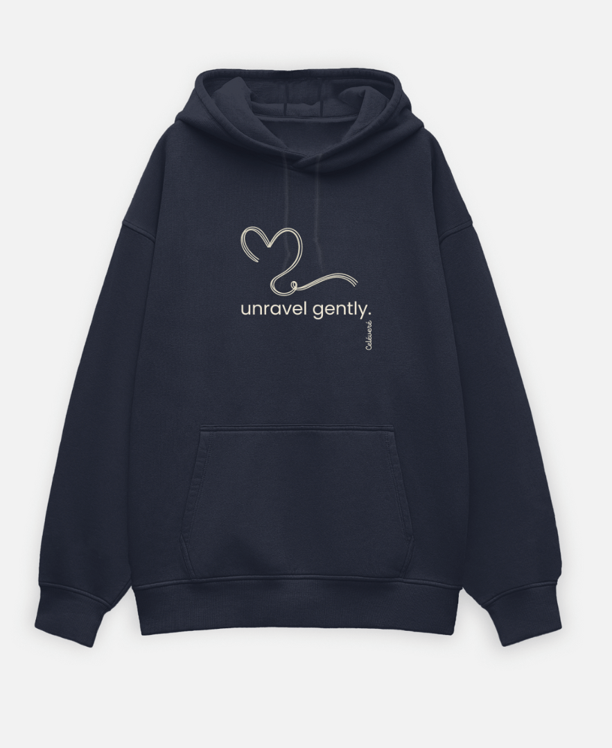 Celéveré Signature Series : UNRAVEL GENTLY premium Unisex OVERSIZED HOODIE
