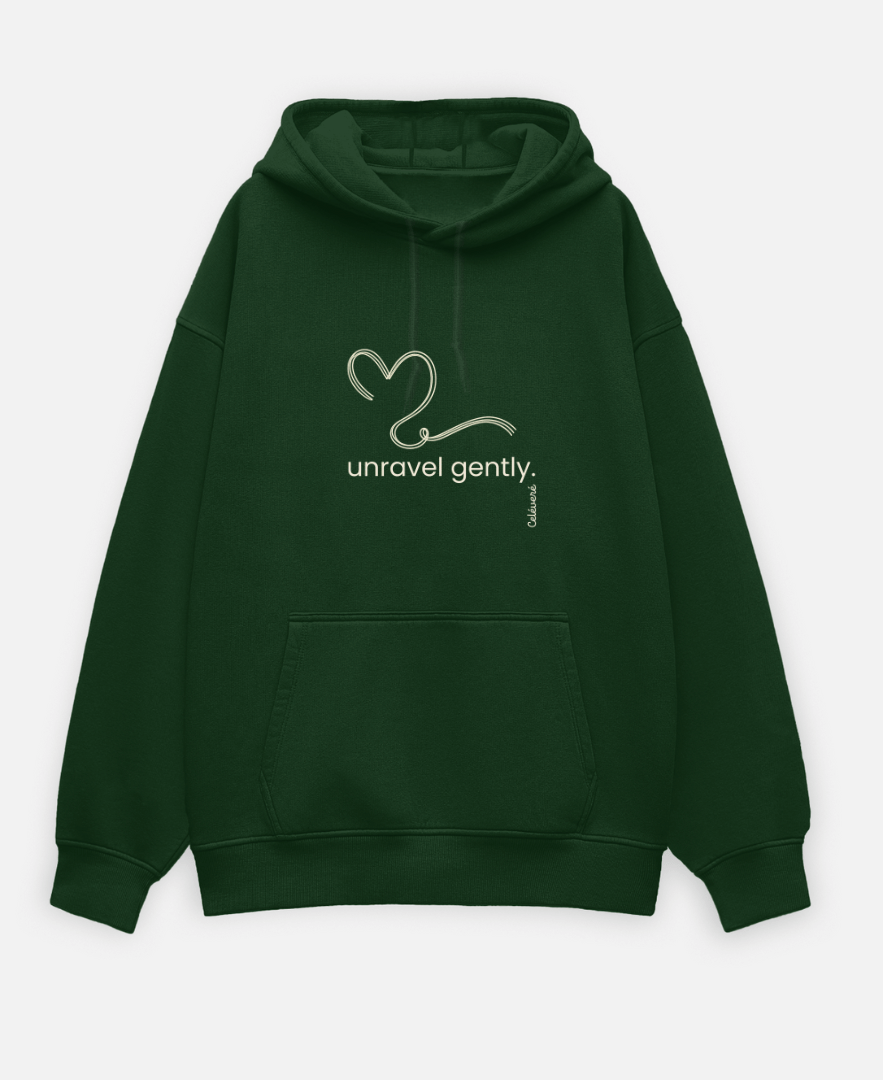 Celéveré Signature Series : UNRAVEL GENTLY premium Unisex OVERSIZED HOODIE
